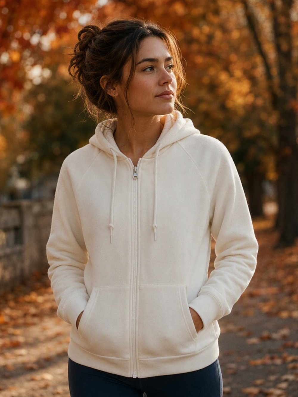 Time & Tru Hooded Zip-Up Jacket